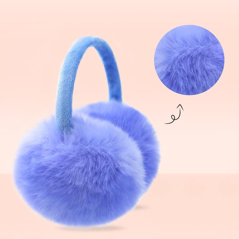 POXIMI Store Women Winter Earmuffs Girl Ski Adjustable Ear Covers for Cute Bow Ear Warmer Outdoor Earmuff Fleece Lining - Image 2